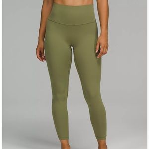 Lululemon Wunder Under High-Rise Tight 28" Size 8 Green *Snow Washed